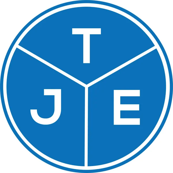 Logo Lettera Tje Disegno Sfondo Bianco Tje Creativo Iniziali Lettera — Vettoriale Stock