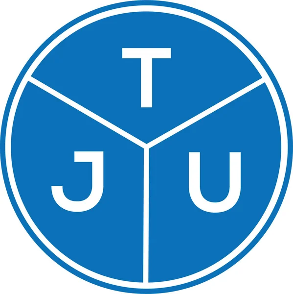 Projekt Logo Litery Tju Białym Tle Tju Twórcze Inicjały Koncepcja — Wektor stockowy
