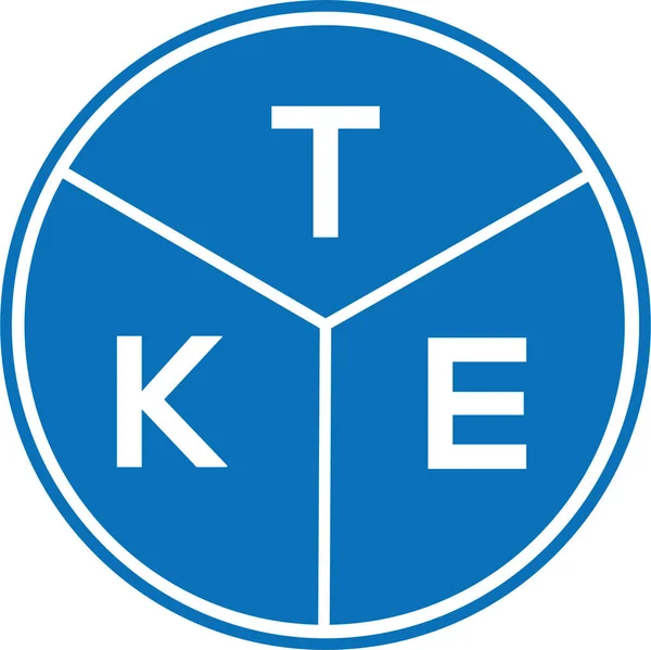Design Logotipo Carta Tke Fundo Branco Tke Iniciais Criativas Conceito — Vetor de Stock