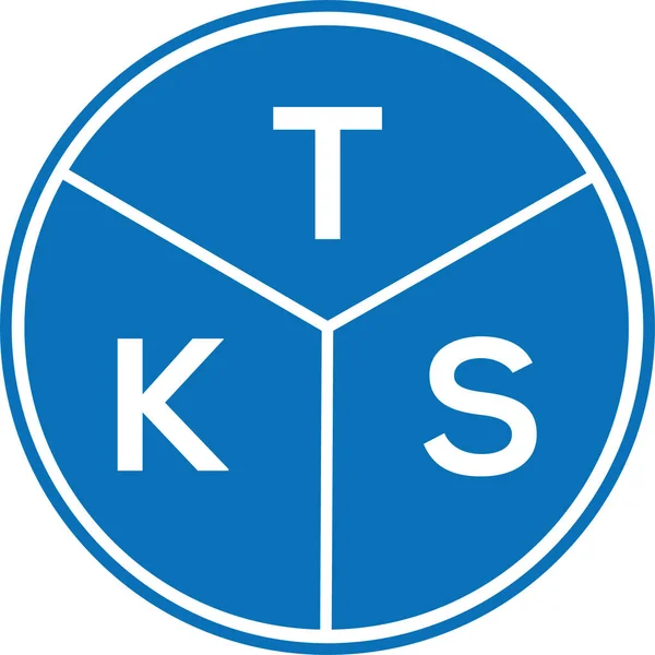 Design Logotipo Carta Tks Fundo Branco Tks Iniciais Criativas Conceito — Vetor de Stock