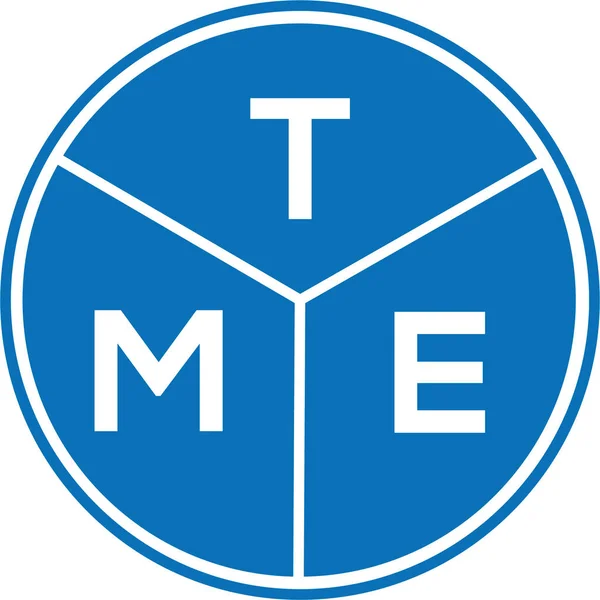 Tme Brev Logotyp Design Vit Bakgrund Tme Kreativa Initialer Brev — Stock vektor