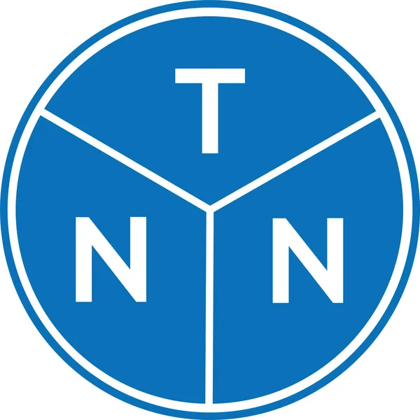 Beyaz Arka Planda Tnn Harf Logosu Tasarımı Tnn Yaratıcı Harf — Stok Vektör