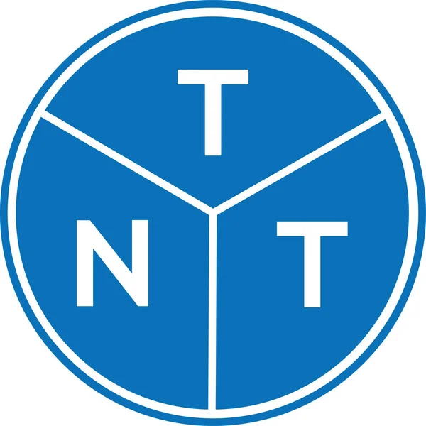 Tnt Bokstav Logotyp Design Vit Bakgrund Tnt Kreativa Initialer Brev — Stock vektor