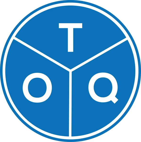 Toq Písmeno Logo Design Bílém Pozadí Toq Kreativní Iniciály Koncept — Stockový vektor