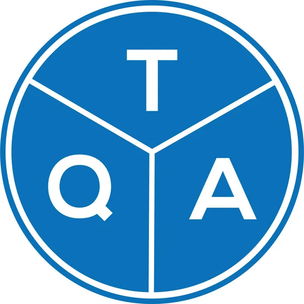 Tqa Bokstav Logotyp Design Vit Bakgrund Tqa Kreativa Initialer Brev — Stock vektor