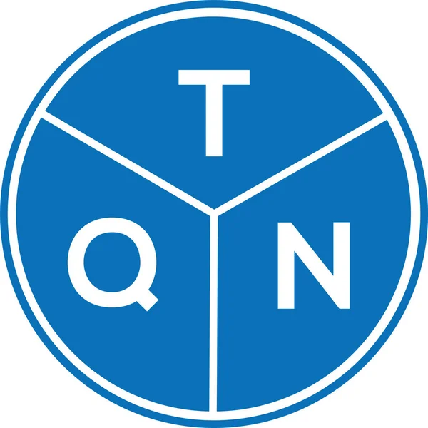 Projekt Logo Litery Tqn Białym Tle Tqn Twórcze Inicjały Koncepcja — Wektor stockowy