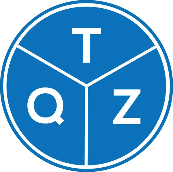 Tqz Písmeno Logo Design Bílém Pozadí Tqz Kreativní Iniciály Koncept — Stockový vektor