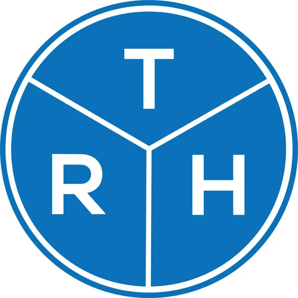 Trh Logo Ontwerp Witte Achtergrond Trh Creatieve Initialen Letter Logo — Stockvector