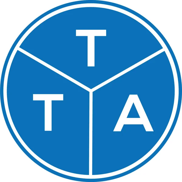 Tta Brev Logotyp Design Vit Bakgrund Tta Kreativa Initialer Brev — Stock vektor