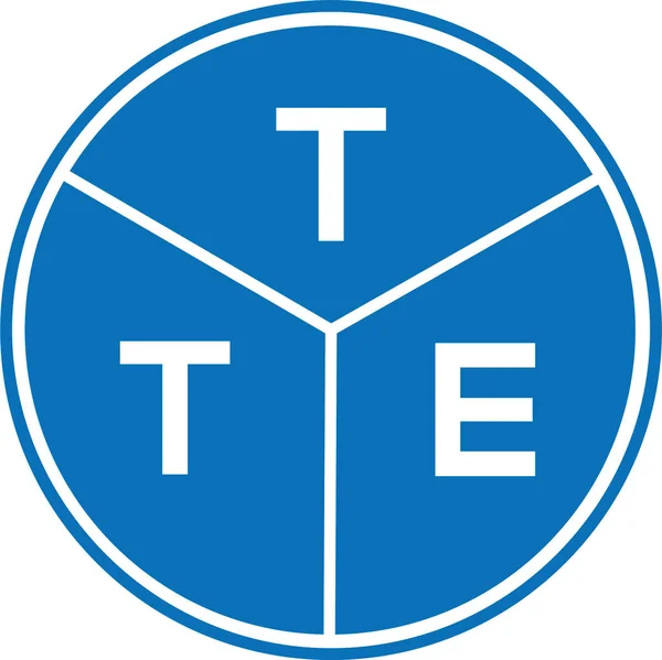 Tte Letter Logo Design Auf Weißem Hintergrund Tte Kreative Initialen — Stockvektor