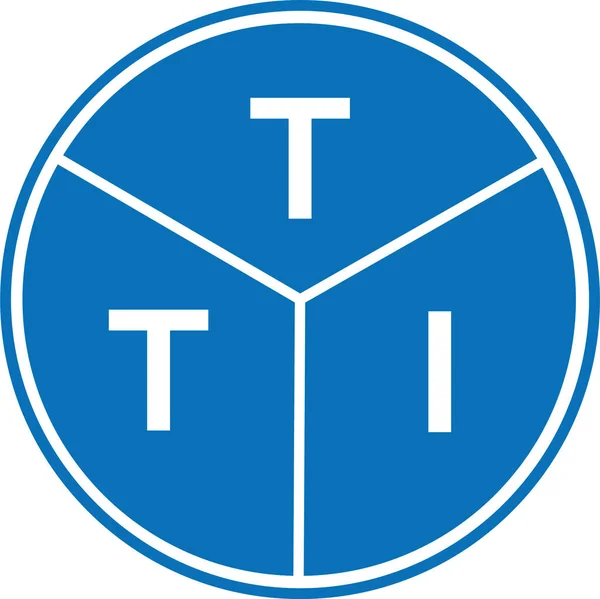 Tti Brev Logotyp Design Vit Bakgrund Tti Kreativa Initialer Brev — Stock vektor