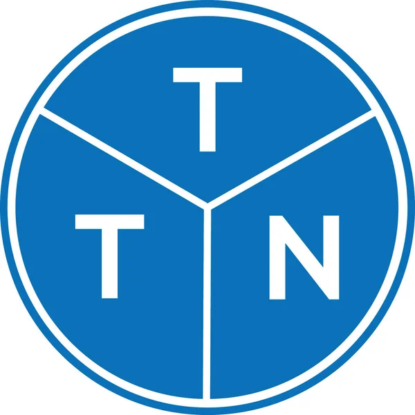 Beyaz Arkaplanda Ttn Harfi Logo Tasarımı Ttn Yaratıcı Harflerin Baş — Stok Vektör