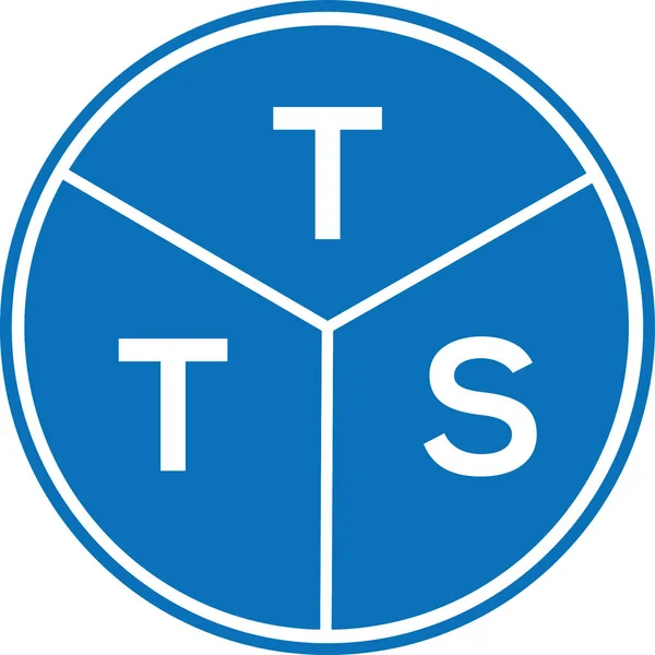 Tts Brev Logotyp Design Vit Bakgrund Tts Kreativa Initialer Brev — Stock vektor