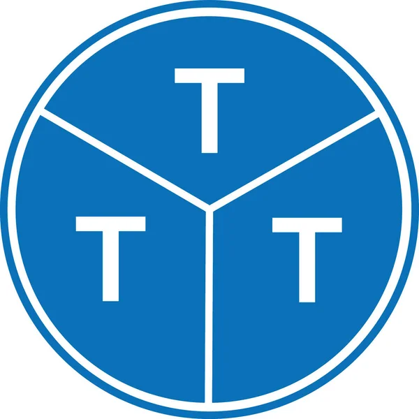 Ttt Brev Logotyp Design Vit Bakgrund Ttt Kreativa Initialer Brev — Stock vektor