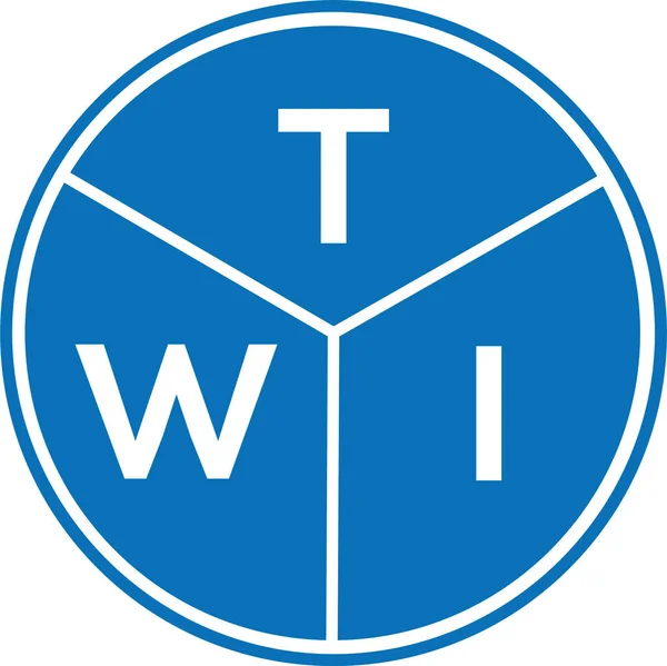 Twi Літерний Дизайн Логотипу Білому Тлі Twi Творчі Ініціали Букви — стоковий вектор