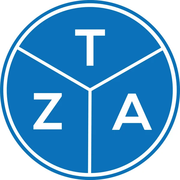 Tza Bokstav Logotyp Design Vit Bakgrund Tza Kreativa Initialer Brev — Stock vektor