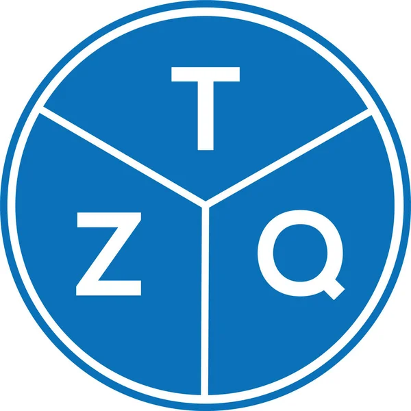 Tzq Písmeno Logo Design Bílém Pozadí Tzq Kreativní Iniciály Koncept — Stockový vektor