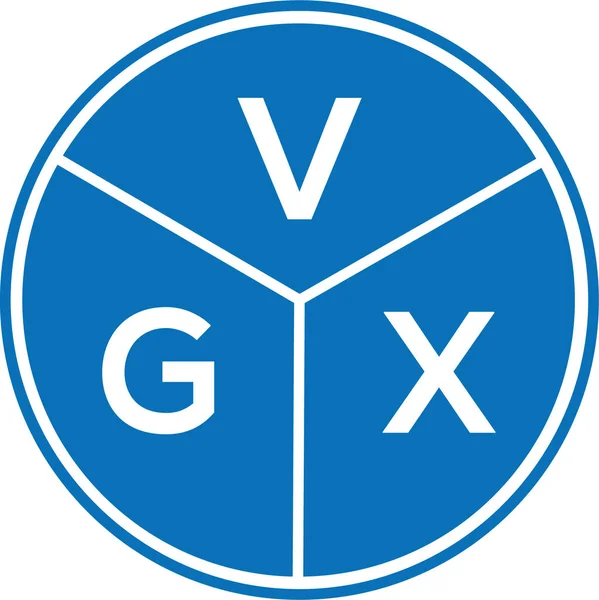 Beyaz arka planda VGX harf logosu tasarımı. VGX yaratıcı harflerin baş harfleri logo kavramı. VGX harf tasarımı.