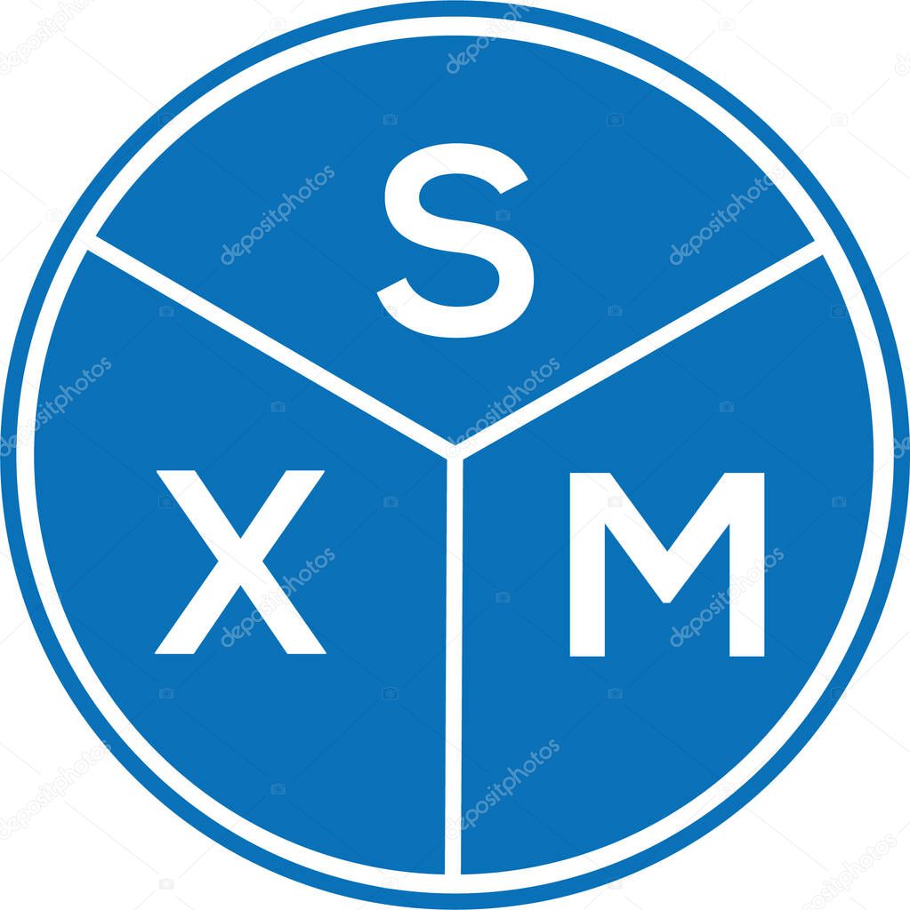 SXM letter logo design on white background. SXM creative initials letter logo concept. SXM letter design.