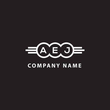 Siyah arka planda AEJ harf logosu tasarımı. AEJ yaratıcı harflerin baş harfleri logo kavramı. AEJ harf tasarımı.