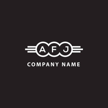 Siyah arka planda AFJ harf logosu tasarımı. AFJ yaratıcı harflerin baş harfleri logo kavramı. AFJ harf tasarımı.