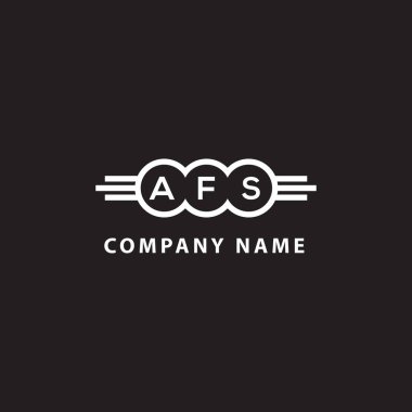 Siyah arka planda AFS harf logosu tasarımı. AFS yaratıcı harflerin baş harfleri logo kavramı. AFS harf tasarımı.