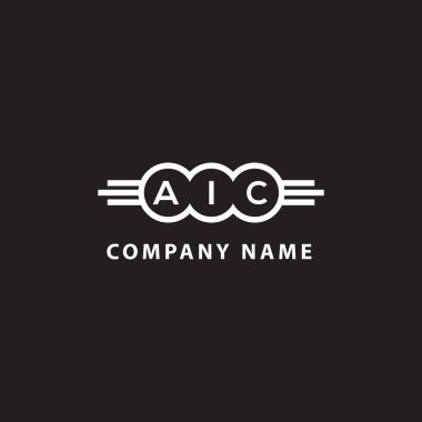Siyah arka planda AIC harf logosu tasarımı. AIC yaratıcı harflerin baş harfleri logo kavramı. AIC harf tasarımı.