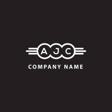 Siyah arka planda AJC harf logosu tasarımı. AJC yaratıcı harflerin baş harfleri logo kavramı. AJC harf tasarımı.