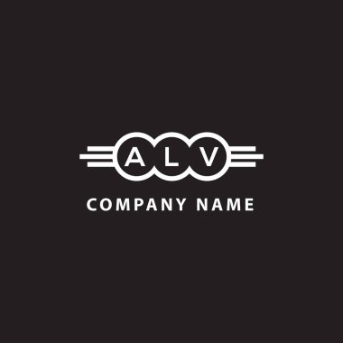 Siyah arka planda ALV harfi logo tasarımı. ALV yaratıcı harflerin baş harfleri logo kavramı. ALV harf tasarımı.