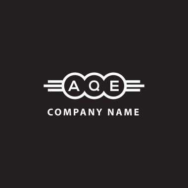 Siyah arka planda AQE harf logosu tasarımı. AQE yaratıcı harflerin baş harfleri logo konsepti. AQE harf tasarımı.