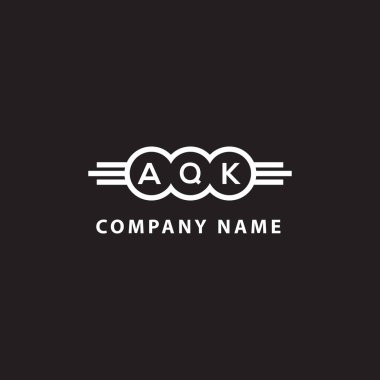 Siyah arka planda AQK harf logosu tasarımı. AQK yaratıcı harflerin baş harfleri logo kavramı. AQK harf tasarımı.