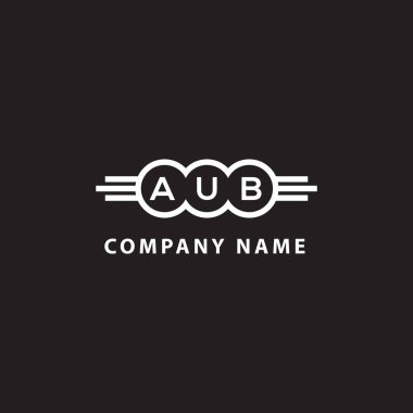 Siyah arka planda AUB harfi logo tasarımı. AUB yaratıcı harflerin baş harfleri logo kavramı. AUB harf tasarımı.