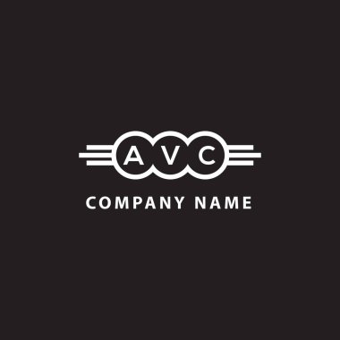 Siyah arka planda AVC harf logosu tasarımı. AVC yaratıcı harflerin baş harfleri logo kavramı. AVC harf tasarımı.