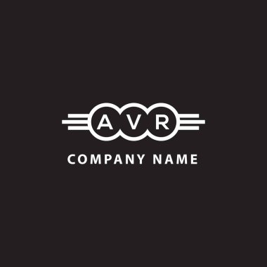 Siyah arka planda AVR harf logosu tasarımı. AVR yaratıcı harflerin baş harfleri logo kavramı. AVR harf tasarımı.