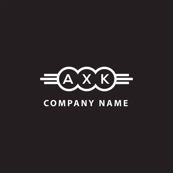 Axk Lettre Logo Design Sur Fond Noir Axk Initiales Créatives — Image vectorielle
