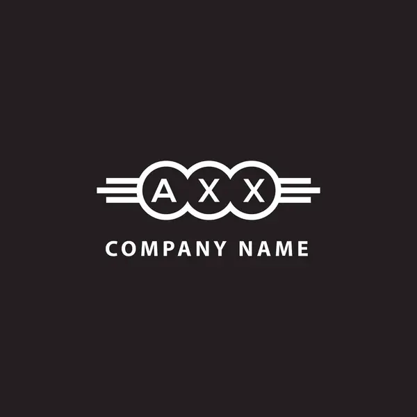 Logo Lettre Axx Sur Fond Noir Axx Initiales Créatives Lettre — Image vectorielle