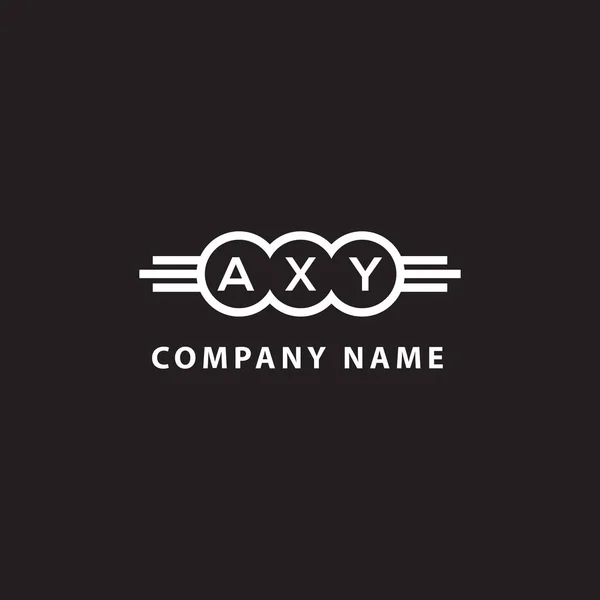Axy Lettre Logo Design Sur Fond Noir Axy Initiales Créatives — Image vectorielle