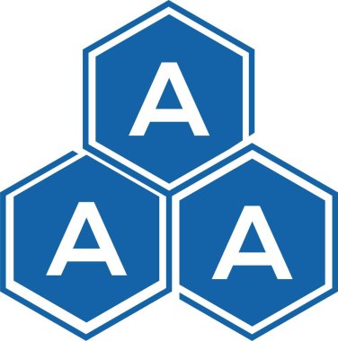 Beyaz arka planda AAA harf logosu tasarımı. AAA yaratıcı harfler logosu konsepti. AAA harf tasarımı.