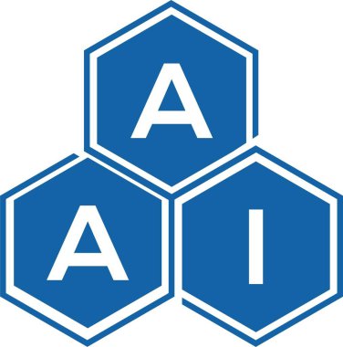 Beyaz arka planda yapay zeka harfi logosu tasarımı. Yapay zeka, harflerin baş harfleri logo konsepti. AAI harf tasarımı.