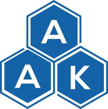 Beyaz arka planda AAK harfli logo tasarımı. AAK yaratıcı harf logosu konsepti. AAK harf tasarımı.