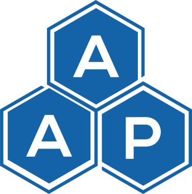Beyaz arkaplanda AAP harf logosu tasarımı. AAP yaratıcı harf logosu konsepti. AAP harf tasarımı.