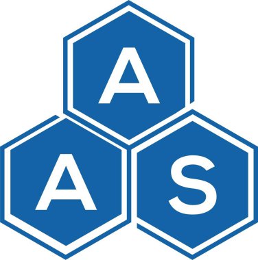 Beyaz arka planda AAS harfli logo tasarımı. AAS yaratıcı harflerin baş harfleri logo kavramı. AAS harf tasarımı.