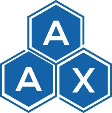 Beyaz arka planda AAX harfli logo tasarımı. AAX yaratıcı harflerin baş harfleri logo kavramı. AAX harf tasarımı.
