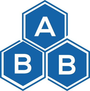 Beyaz arka planda ABB harfli logo tasarımı. ABB yaratıcı harflerin baş harfleri logo kavramı. ABB harf tasarımı.