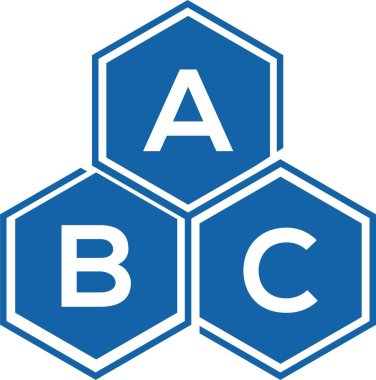 Beyaz arka planda ABC harfli logo tasarımı. ABC yaratıcı harflerin baş harfleri logo kavramı. ABC harf tasarımı.