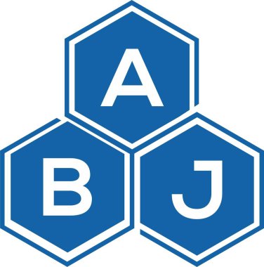 ABJ harf logo tasarımı beyaz arka planda. ABJ yaratıcı harflerin baş harfleri logo kavramı. ABJ harf tasarımı.