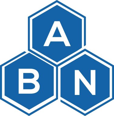 Beyaz arka planda ABN harfi logo tasarımı. ABN yaratıcı harflerin baş harfleri logo kavramı. ABN harf tasarımı.