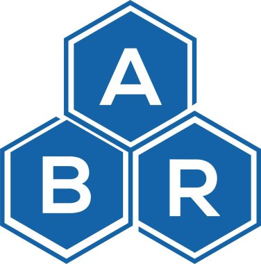 Beyaz arka planda ABR harfi logo tasarımı. ABR yaratıcı harflerin baş harfleri logo kavramı. ABR harf tasarımı.