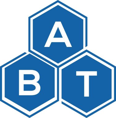 Beyaz arka planda ABT harfi logo tasarımı. ABT yaratıcı harflerin baş harfleri logo kavramı. ABT harf tasarımı.