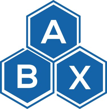 Beyaz arka planda ABX harfli logo tasarımı. ABX yaratıcı harflerin baş harfleri logo kavramı. ABX harf tasarımı.